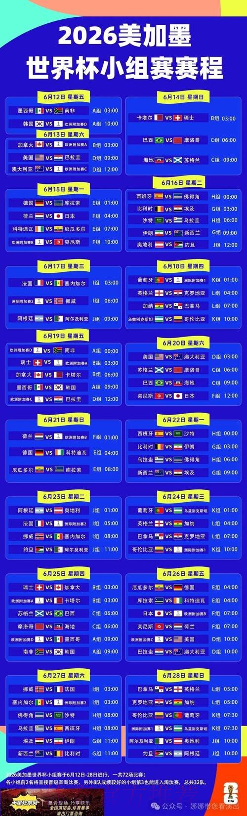 2026世界杯完整赛程中国时间最新时间表怎么看 2026世界杯完整赛程中国时间最新时间表怎么看
